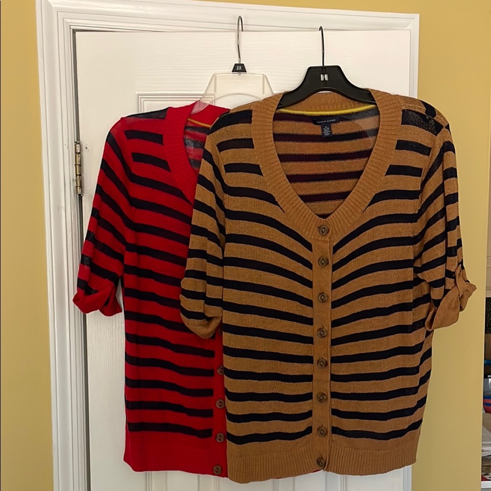 EUC Bundle - Tommy Hilfiger cardigan / button up top